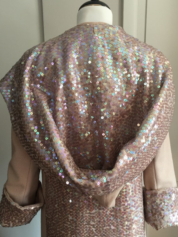 CARVEN Haute Couture Evening Coat Sparkling wi