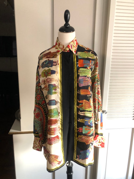 Gianni Versace Rare Vintage Mages Silk Shirt