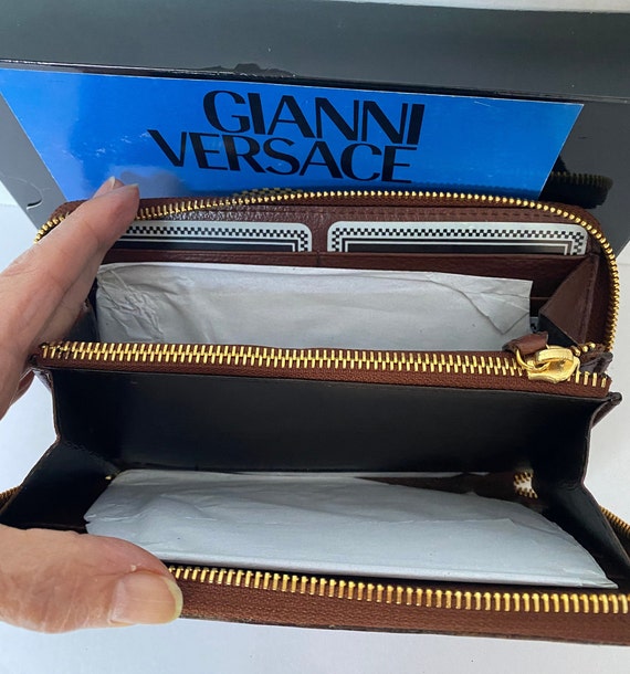 Gianni Versace Vintage Large Ladies Brown Leather… - image 3