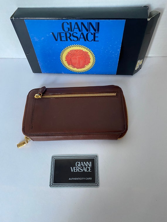 Gianni Versace Vintage Large Ladies Brown Leather… - image 7