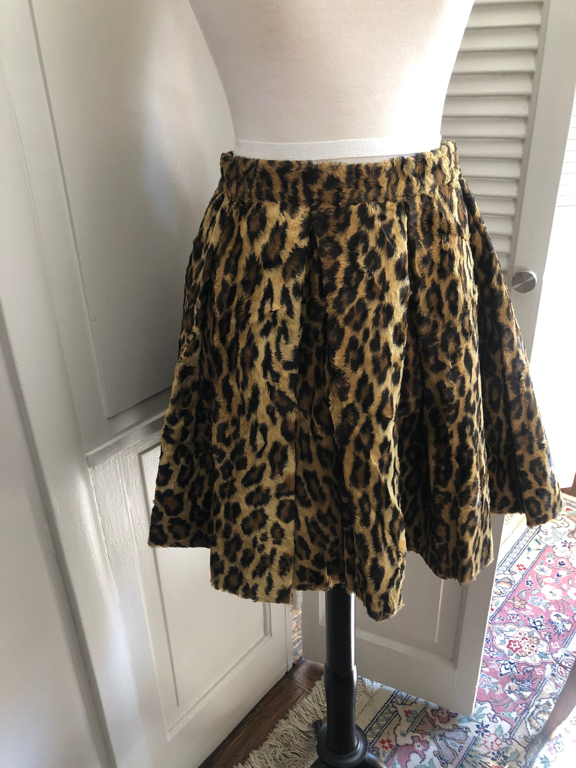 Gianni Versace Vintage Couture Leopard Print Pleated Skirt - Etsy