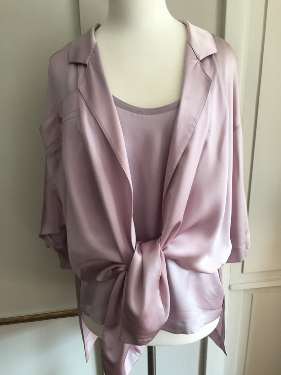 Claude Montana Vintage Beautiful Silk Twin Set  La