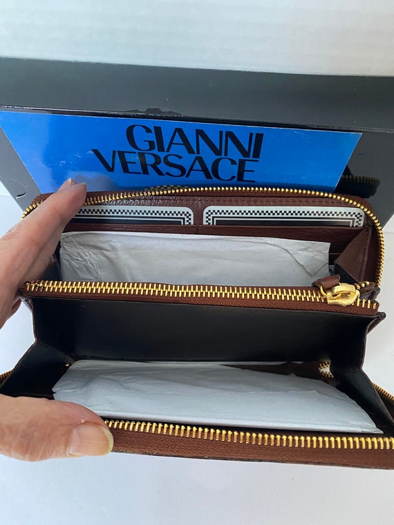 Gianni Versace Vintage Large Ladies Brown Leather… - image 4