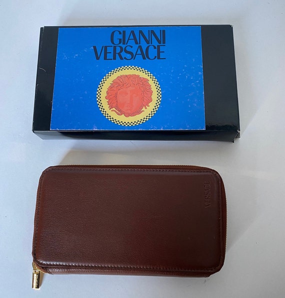 Gianni Versace Vintage Large Ladies Brown Leather… - image 1