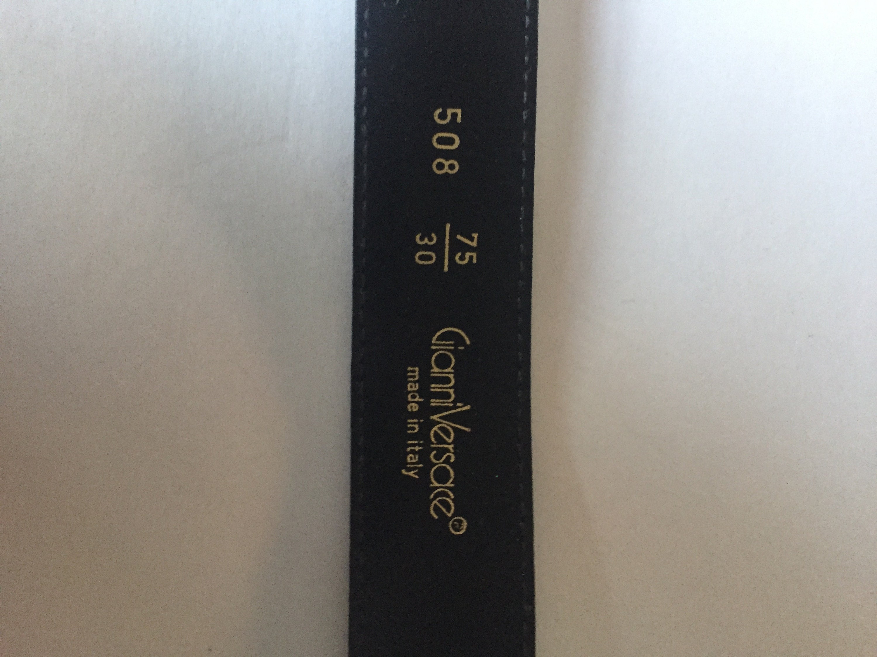 Gianni Versace ブラック ベルト 75/30 Gianni Versace retro black