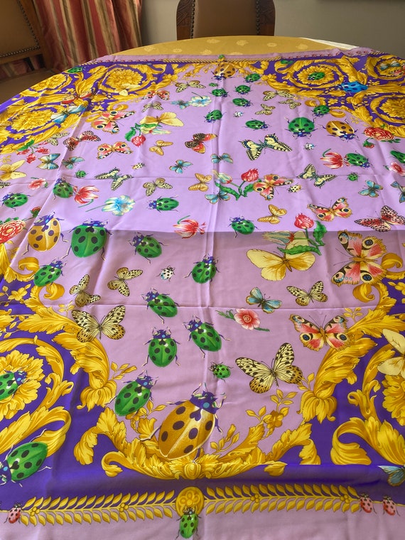 Gianni Versace Vintage  Lady Bug Large  Foulard S… - image 8