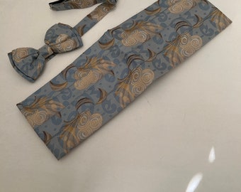 Gianni Versace Vintage cummerbund and Bow Tie set