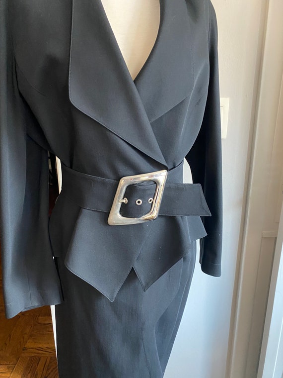 Thierry Mugler asymmetry belted jacket Thierry Mugler Iconic