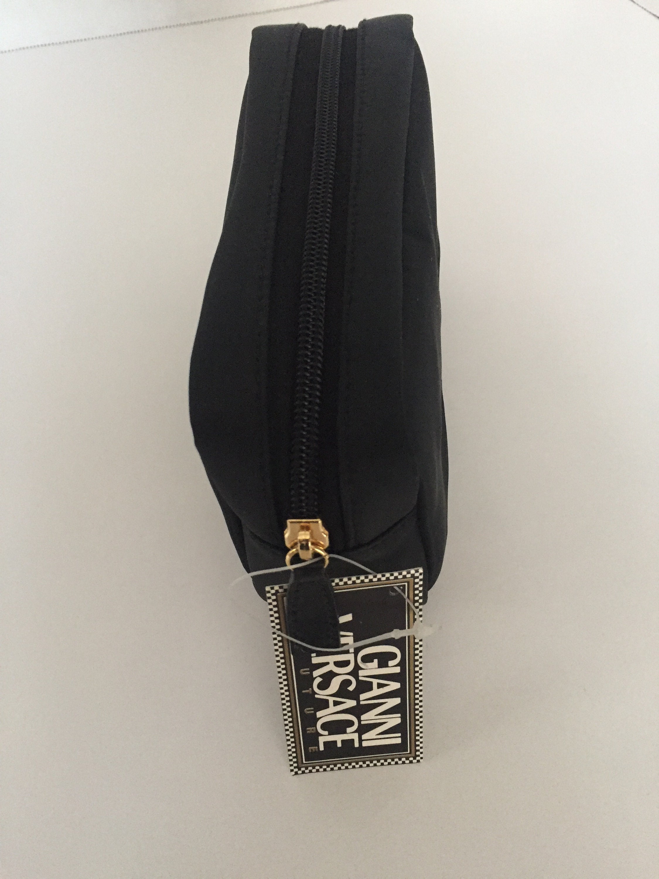 ファッション雑貨・小物その他 VERSACE 1014180 1A08860 Gianni Versace Unisex Vintage Leather Navy Blue Toiletry