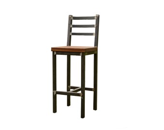 unique rustic bar stools cabin wood and steel barstool rustic industrial barstool etsy unique rustic bar stools cabin wood and steel barstool rustic industrial barstool etsy