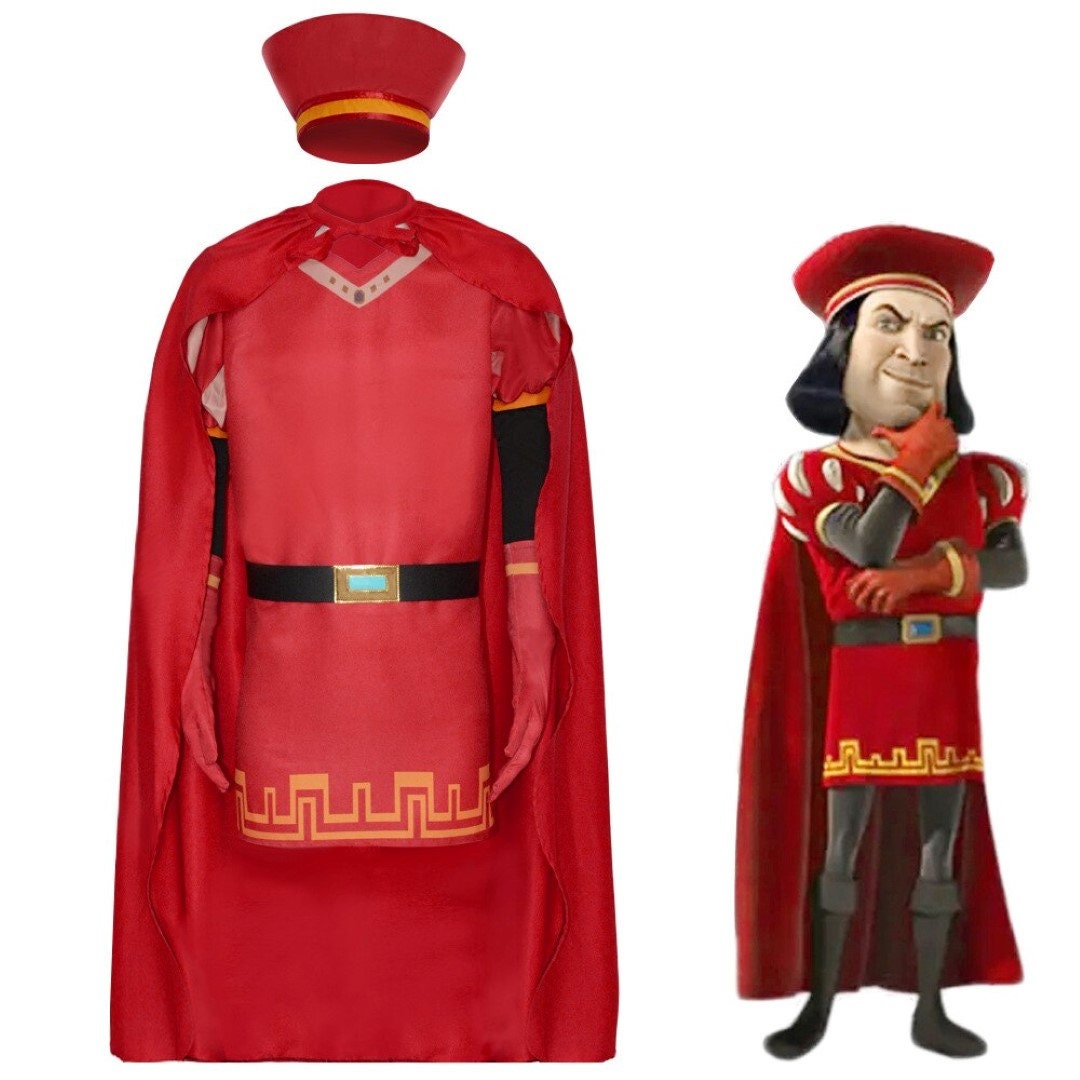 New Lord Farquaad Cosplay Costume Green Monster King Farquaad Suit