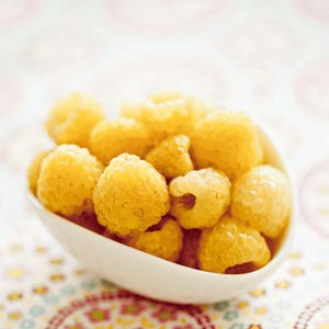 Double Gold Raspberry harvest