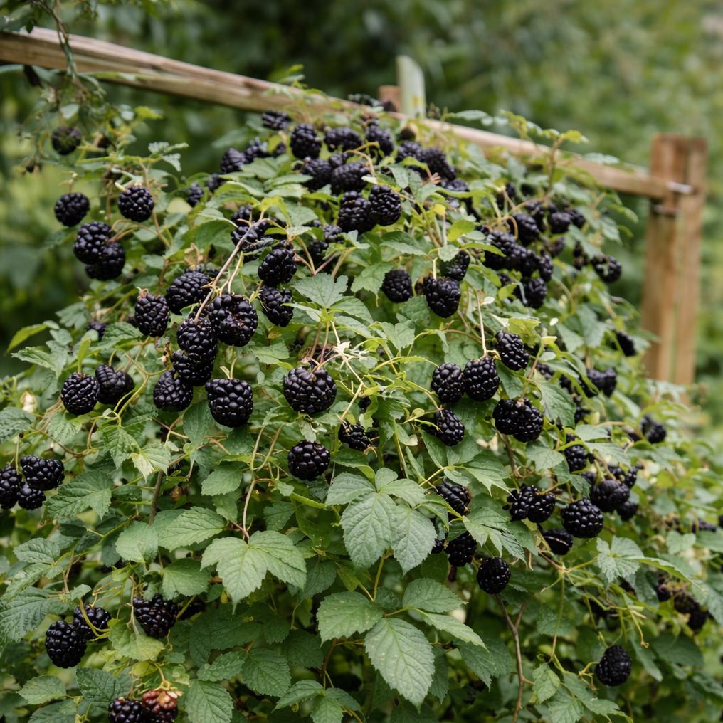 Thronless Raspberry Plants Tahi Thornless Black Raspberry Plug – 10 Live Plants | Large Sweet ...
