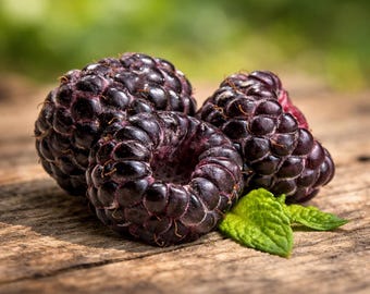 Tahi Thornless Black Raspberry Plug – 2 Live Plants | Large Sweet Berries | First Thornless Variety | Buy 4 Get 1 Free | Hand Picked Nursery