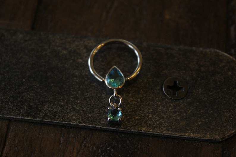 Silver Dangling Captive Bead Rings 90/'s VintageFREE SHIPPING