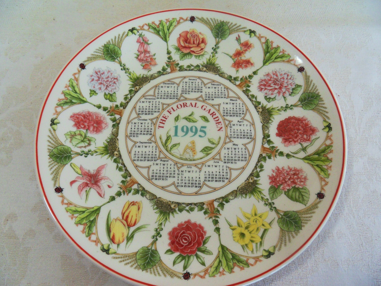 Vintage Wedgwood Floral Garden 1995 Commemorative Plate Etsy