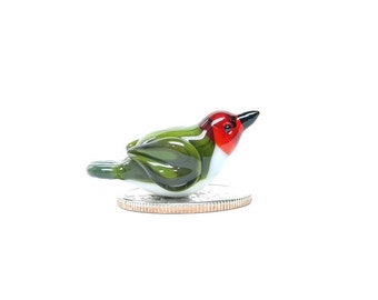 Glass Miniature Hummingbird Bead, Little Hummingbird, Glass Bird Bead, Lampwork Hummingbird