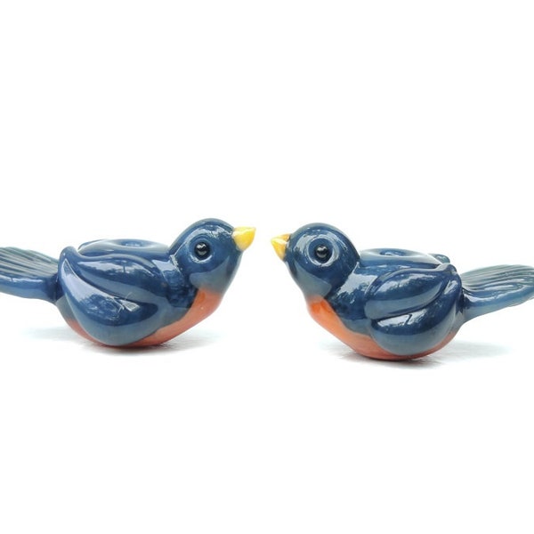 Lampwork beads, Miniature Robin, Lampwork Bird Bead, American Robin, Lampwork Beads, Glass Robin, Miniature Bird, Robin Jewelry