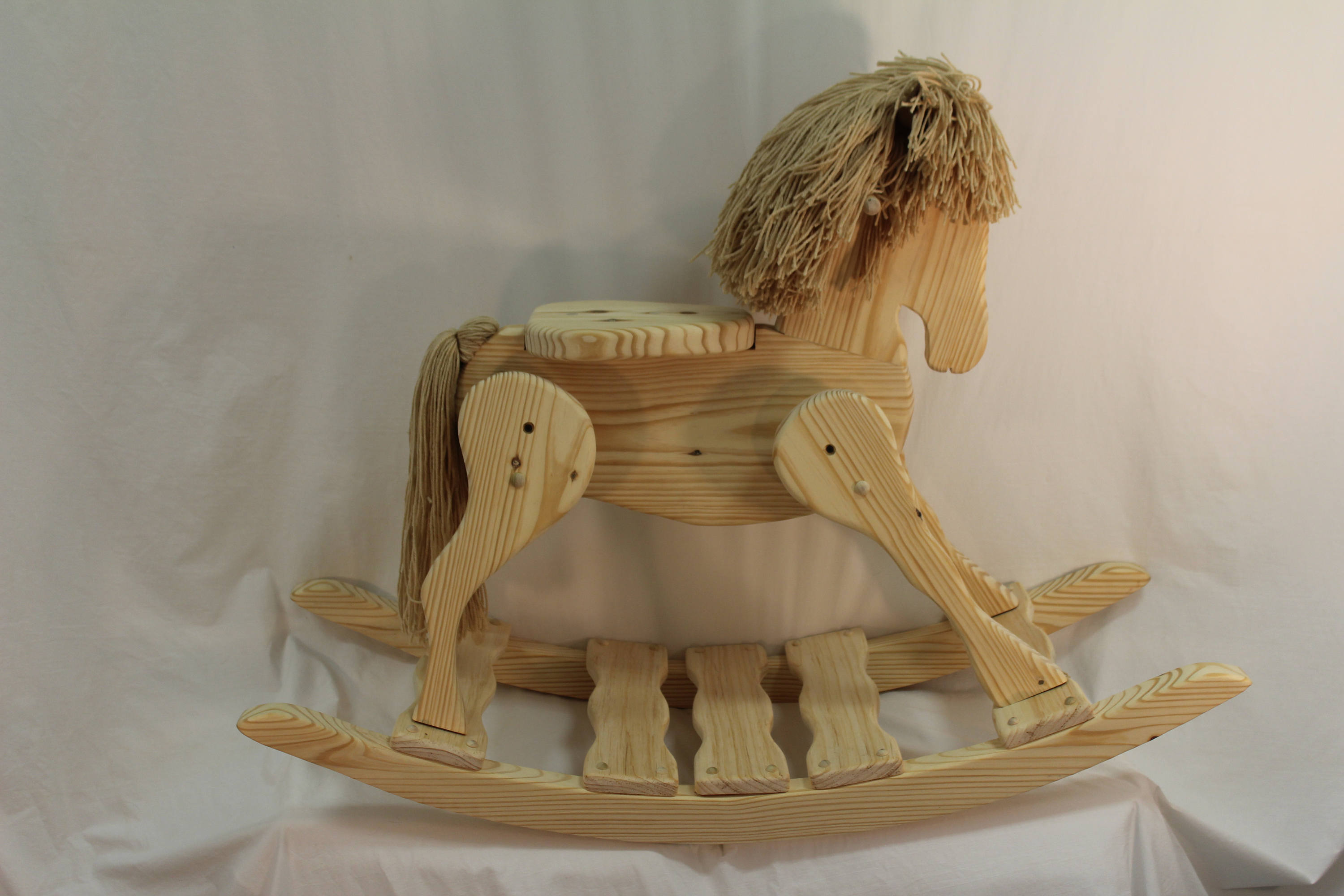 Large Unfinished Assembled Rocking Horse Etsy
