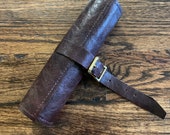 Sale Leather pencil roll, Pen roll, Paint brush roll, Tool roll, Cord wrap