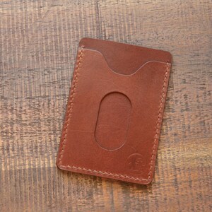 Cartera delgada de cuero, Cartera de bolsillo delantero, Mini tarjetero, Mini Cartera de hombre