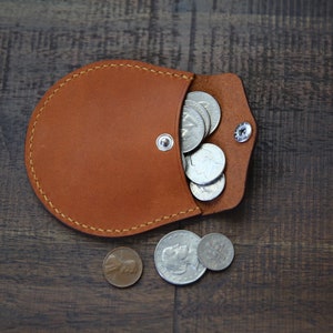 Leather Coin Pouch, Leather Coin Purse, Leather Coin Case, Leather Earphone Case