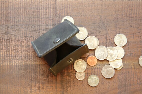 Leather Coin Pouch Leather Coin Purse Leather Coin Case Etsy