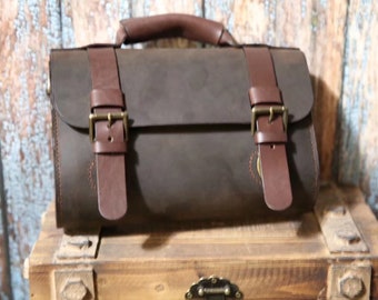 Leather Satchel Bag, 100% Handmade Leather Shoulder Tote Messenger Bag, Leather travel Bag, Leather Bag