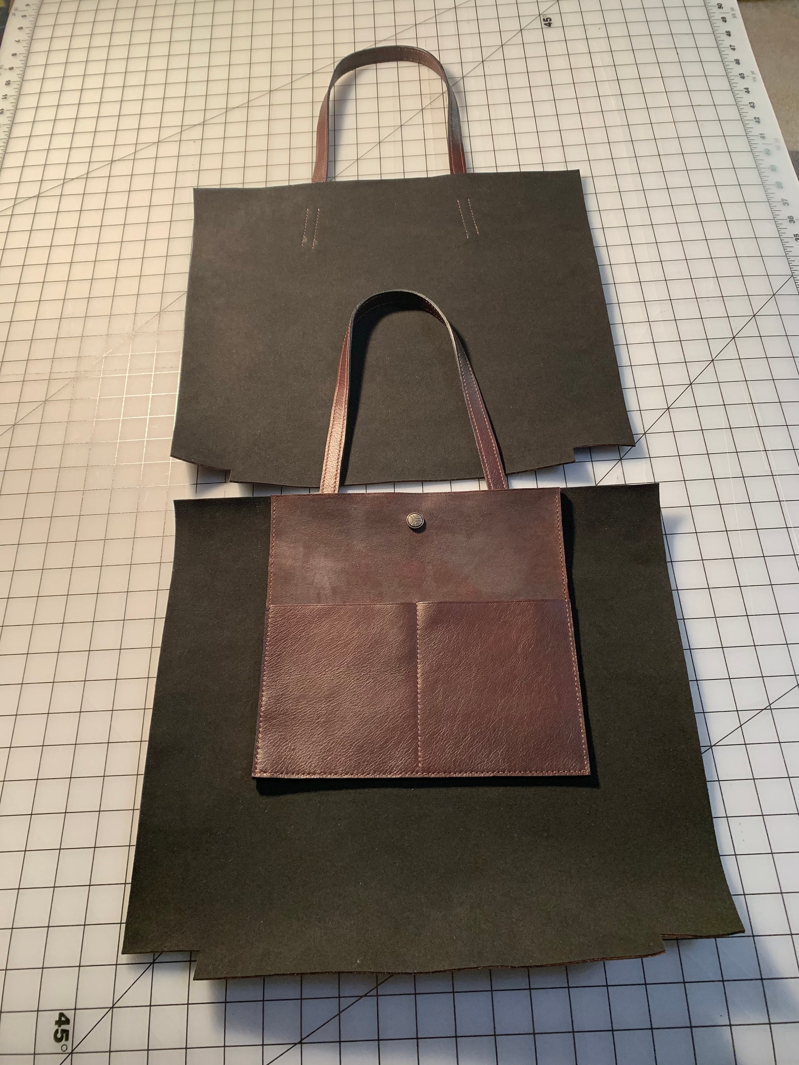 Leather Zipper Tote Bag 100 Handmade Leather Tote Bag Etsy