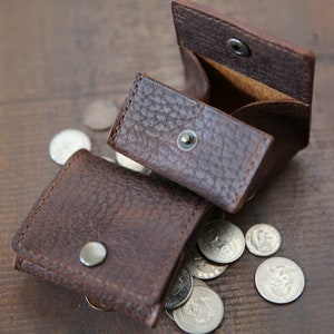 Leather Coin Pouch, Leather Coin Purse, Leather Coin Case, Personalized Coin Pouch