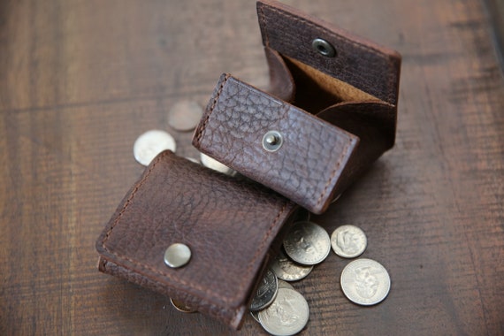 Leather Coin Pouch Leather Coin Purse Leather Coin Case - Etsy Canada