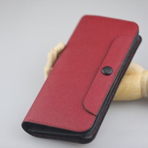 Cartera larga de piel, Cartera de piel para mujer