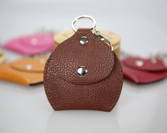 Leather Coin Purse, Leather Mini Bag, Leather Earphone Case, Leather Keychain