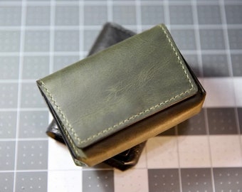 Leather business card holder, Mini Men's Wallet