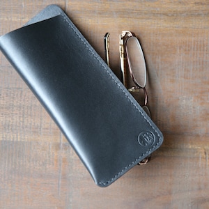 Leather Glasses Sleeve, Leather Eyeglass Case, Leather Glasses Holder, Leather Glasses Pouch