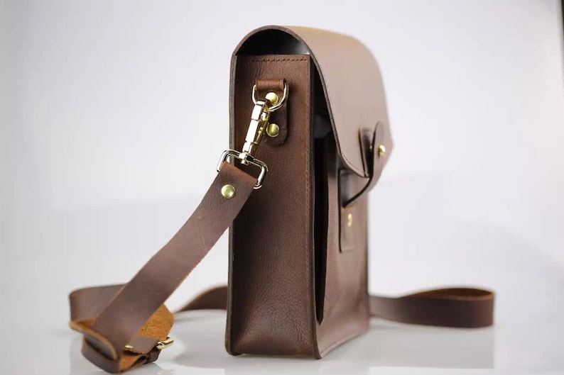 Leather Messenger Bag Kodiak Leather Shoulder Bag 100 Etsy