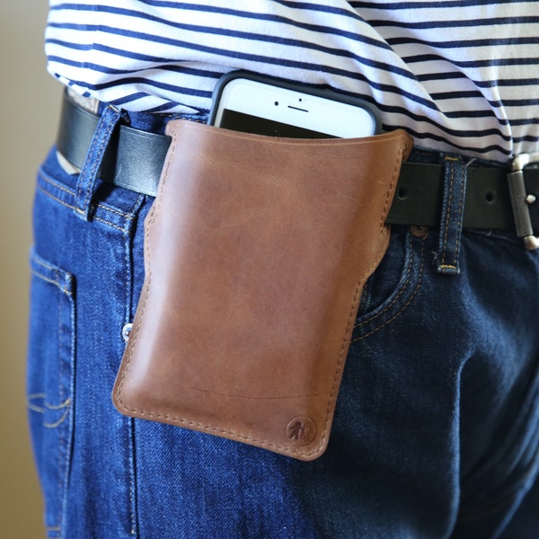 Leather Cell Phone Case With Belt Loop Etsy