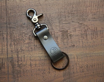 Leather keychain, Leather key ring, Leather key fob