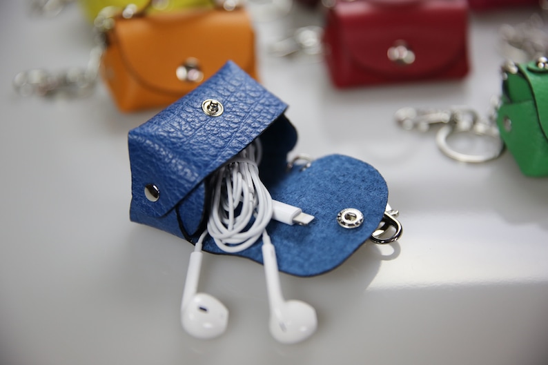 Leather Keychain Leather Mini Bag 20/% Sale Leather Coin Purse Leather Earphone Case Leather Airpod Case