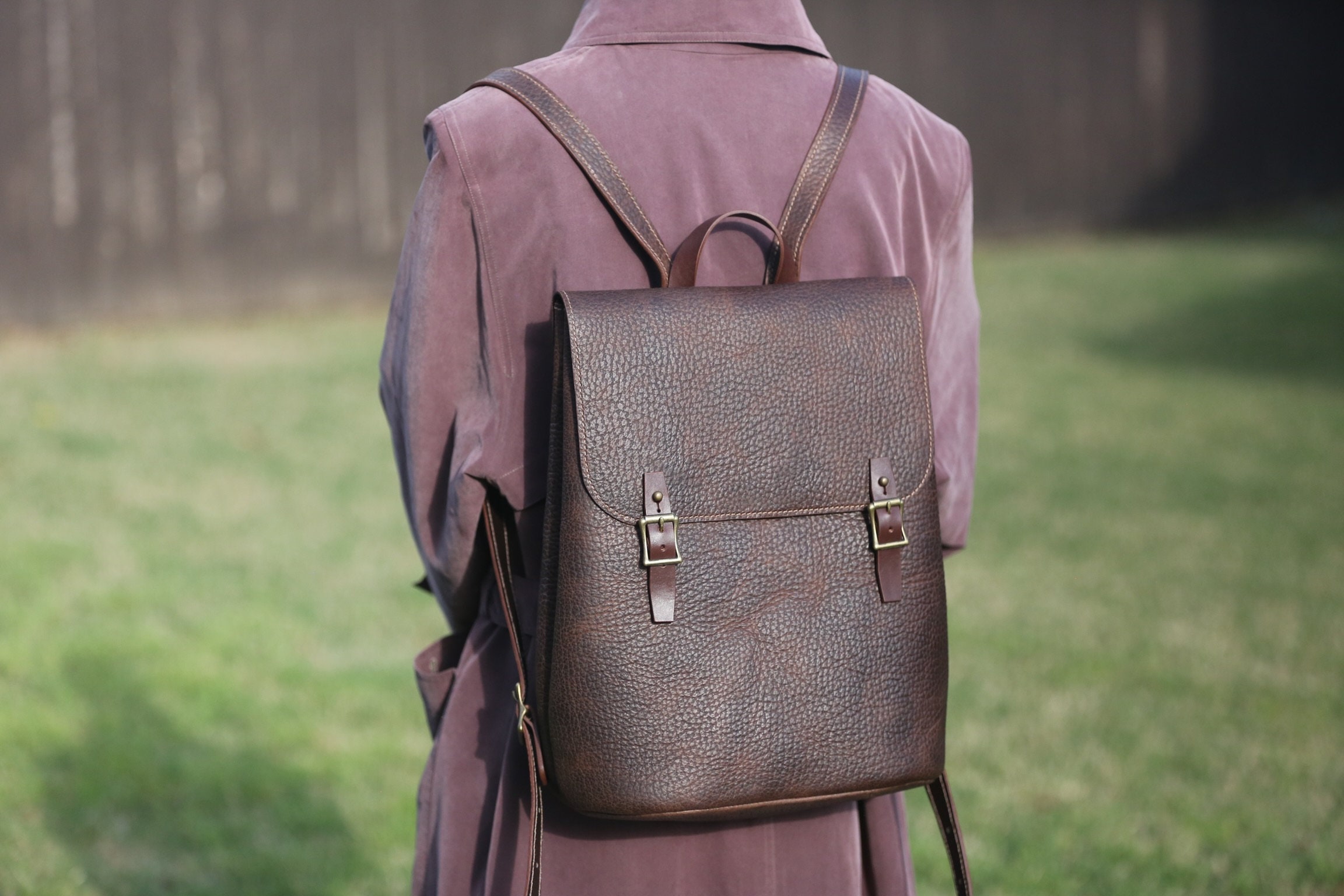 Backpack 100% paper and leather Nothing says  main image 3