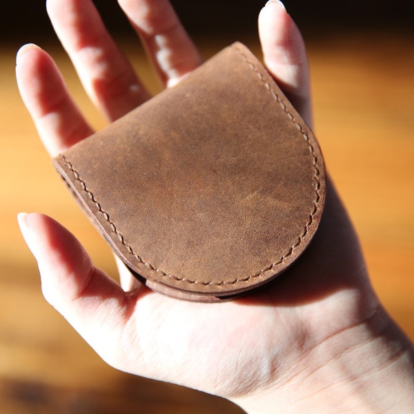 Leather Coin Case Etsy