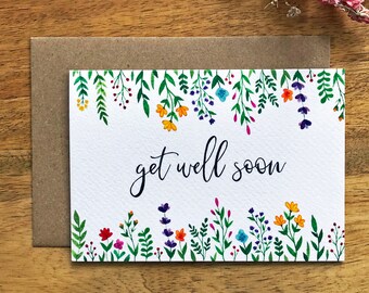 Kleenex Box of tissues Get well card Hand embroidered card Get well soon card Feel Better card