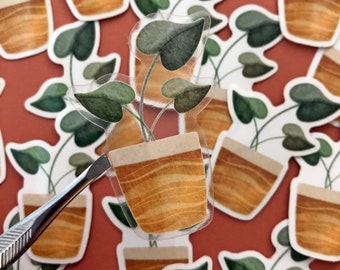 Plant Sticker | Watercolor Sticker | Plant Lover Sticker | Crazy Plant Lady | Cute Sticker | Laptop Sticker | Notebook Sticker