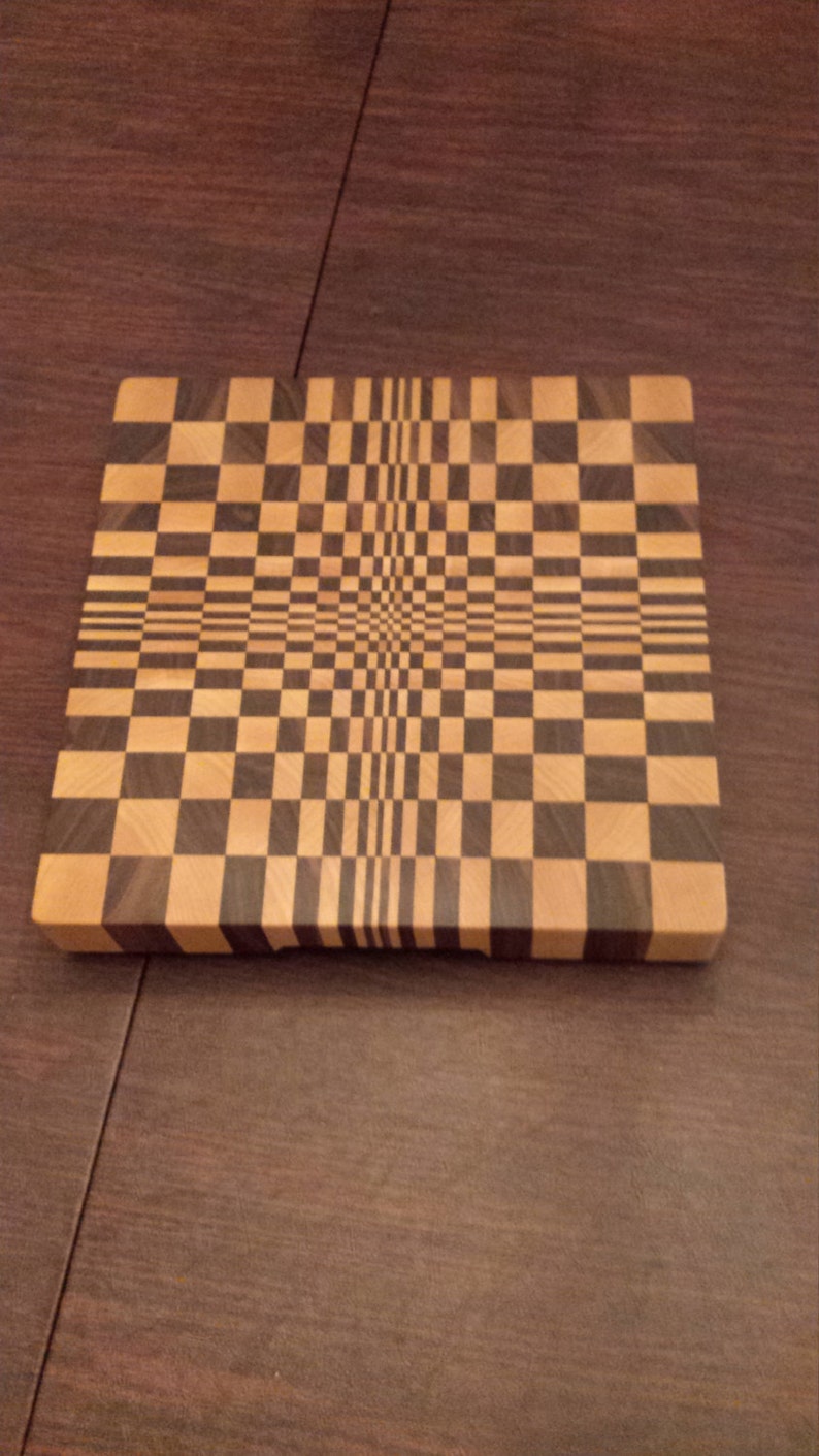 3D Maple & Walnut End Grain Cutting Board Etsy