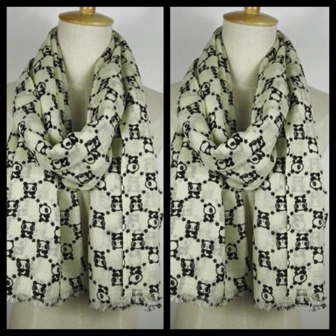 Black and White Scarf Animal Scarf Valentines Scarf Wool Scarf - Etsy
