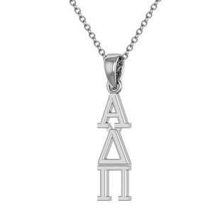 Alpha Delta Pi Necklace - Sterling Silver  / ADPi Necklace / Alphie Lavalier / Big Little Gift / Sorority Jewelry