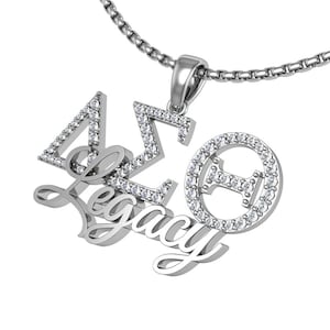 Delta Sigma Theta Legacy Sterling Silver Necklace - P025