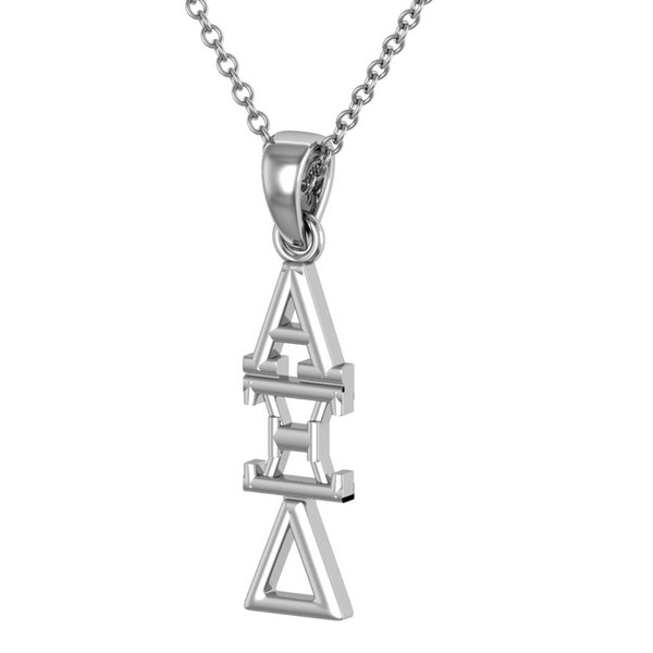 Alpha Xi Delta Necklace - Sterling Silver / AXD Necklace / Quill Lavalier / Big Little Gift / Sorority Jewelry