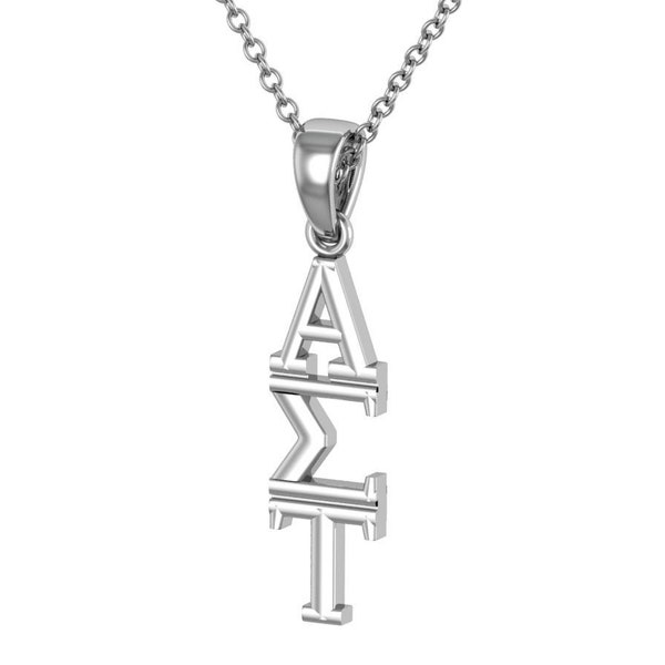 Alpha Sigma Tau Necklace - Sterling Silver / AST Necklace / AST Lavalier / Big Little Gift / Sorority Jewelry