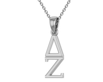 Gold-Plated Sterling Silver Delta Zeta Small Circle Pendant by LogoArt GP011DZ Gold-Plated Sterling Silver Delta Zeta Small Circle Pendant by LogoArt GP011DZ